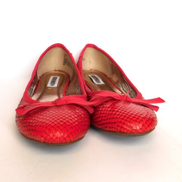 Steve Madden Snake Animal Ballet Flats with Bow Pink  Size 9 M - Picture 2 of 12